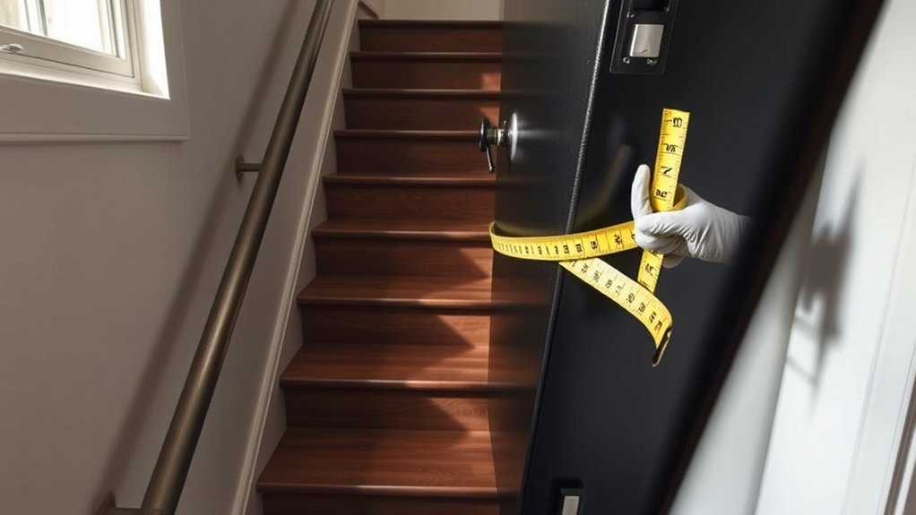 assess staircase for gun safe