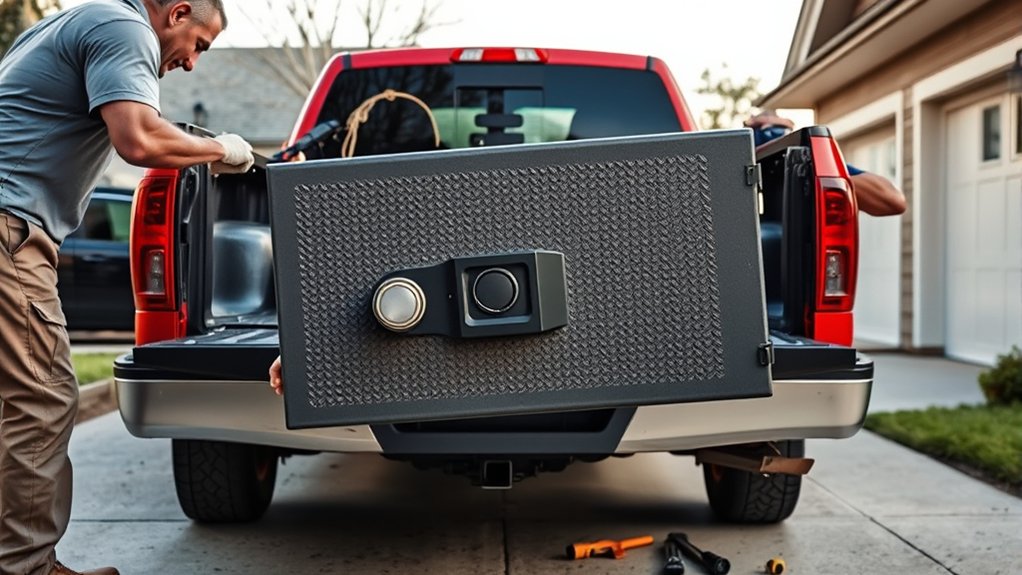 carefully position heavy safe