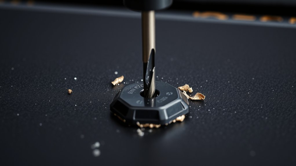 drill carefully for access