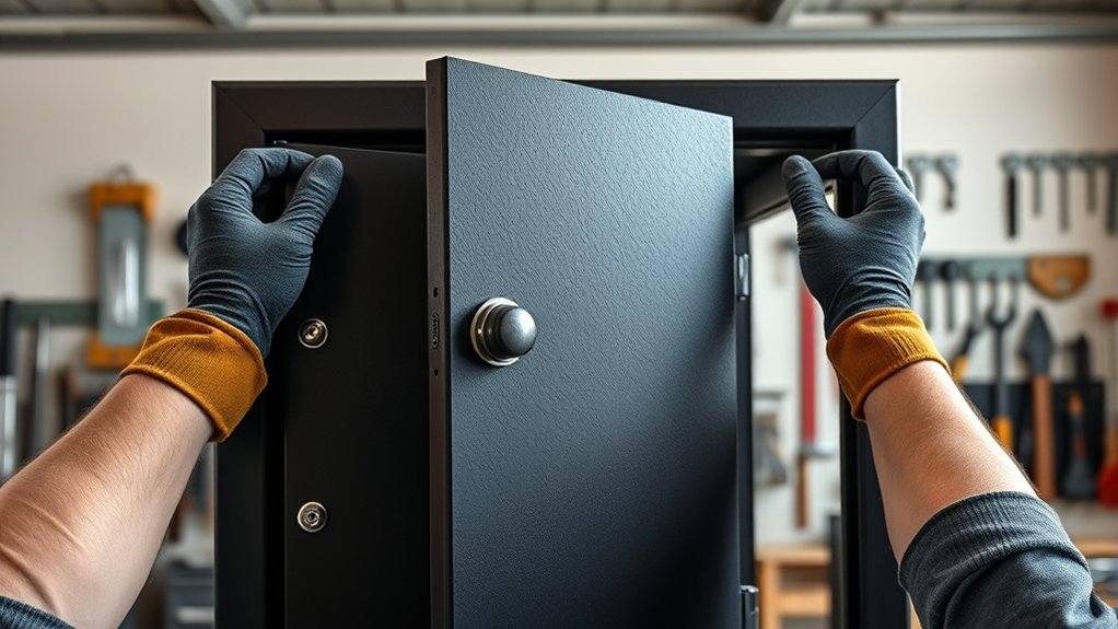 lift gun safe door safely