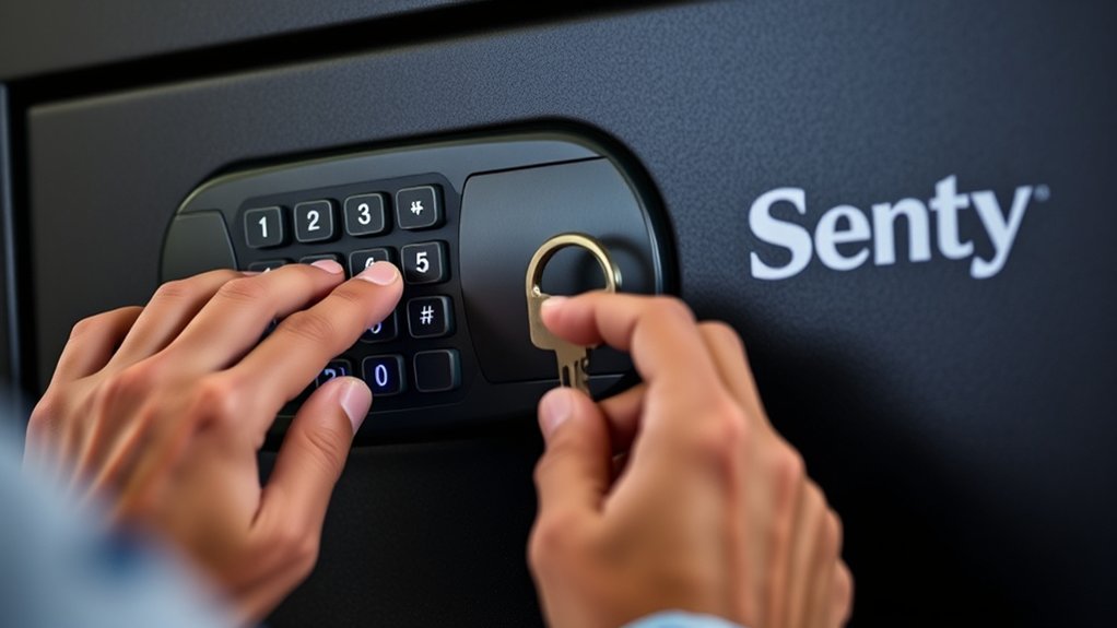 open sentry safe securely