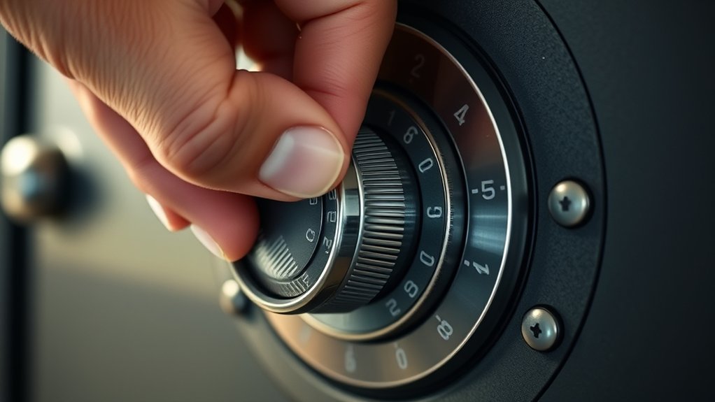 prepare combination lock dial