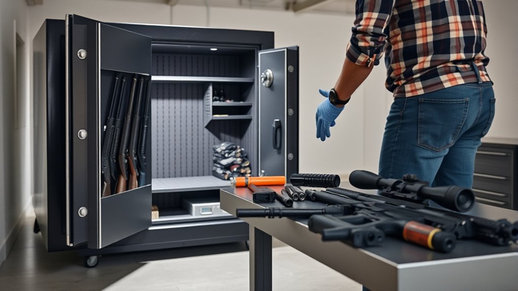 prepare gun safe for moving