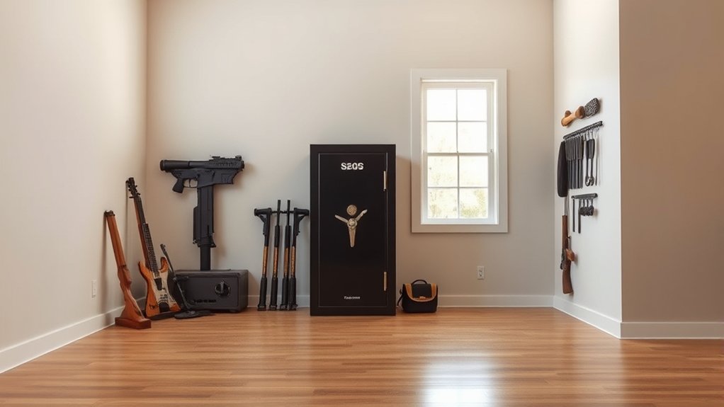 secure discreet gun safe placement