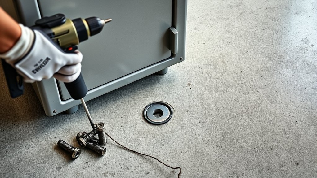 securely anchor gun safe