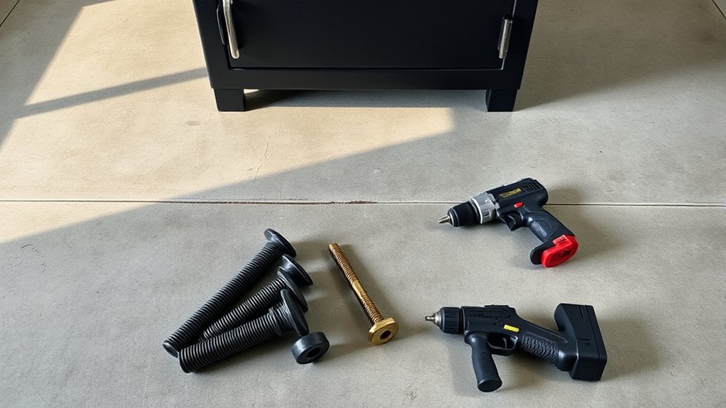 securely anchor gun safe