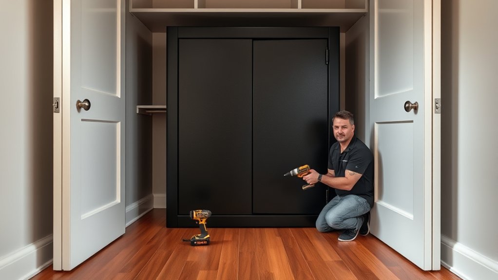 securely mount closet safe